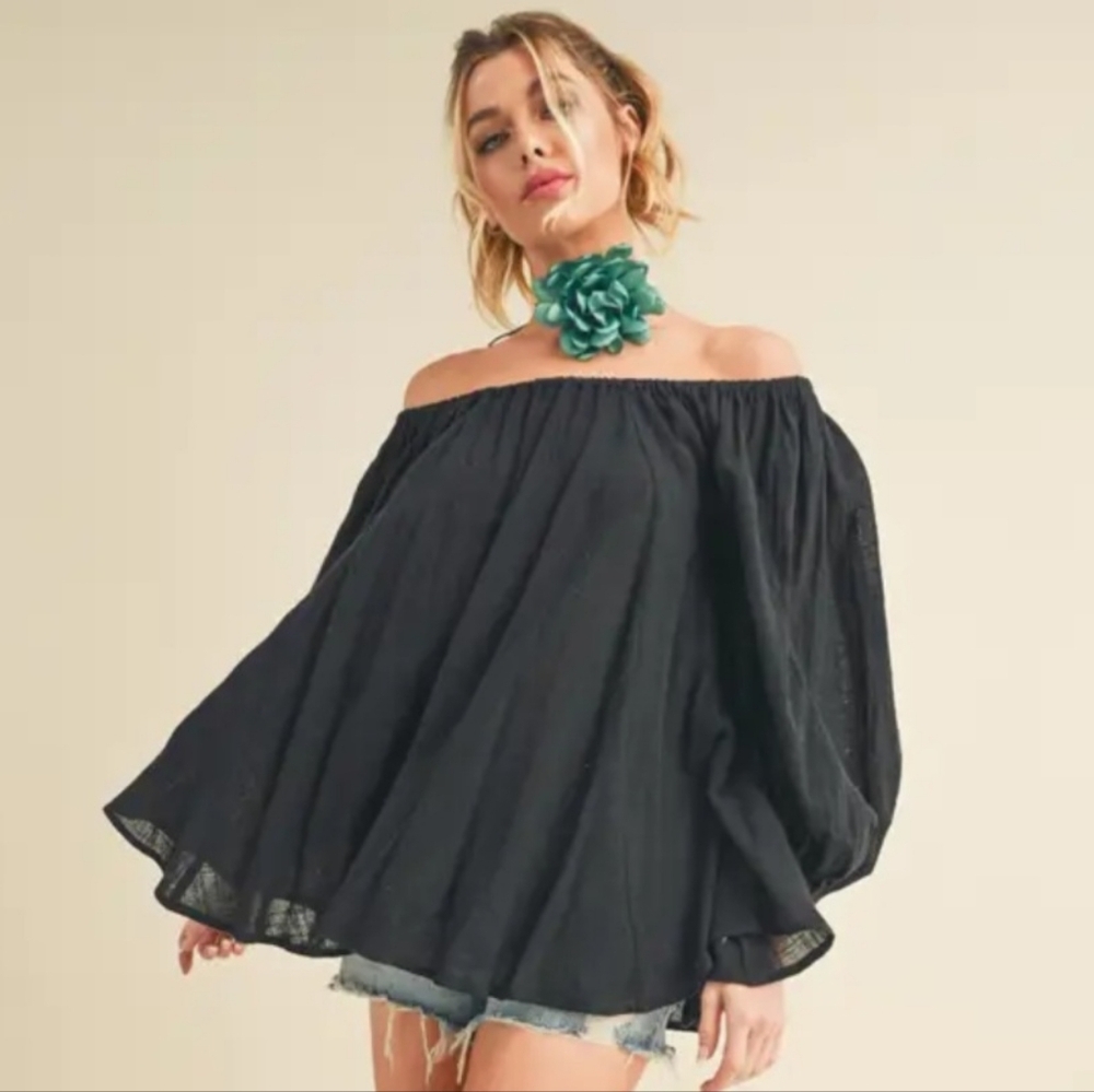 Off the shoulder tunic top - Picture 2 of 5